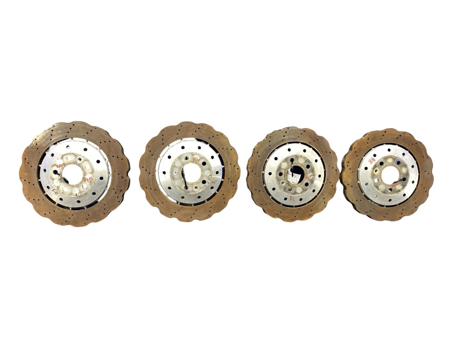 2017-2023 AUDI R8 V10 4S RWS OEM RWD 5.2L FRONT REAR LEFT RIGHT BRAKE ROTOR SET