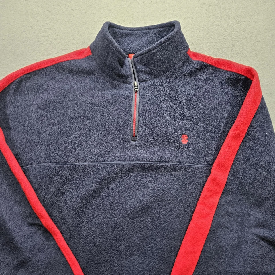 Suéter polar IZOD para hombre 1/4 cremallera XL rojo azul marino Foto 2 de 4