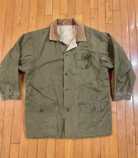 VTG Ashton Cove Double Sided Chore Utility Jacket Jacket Green Khaki Sz M-EUC