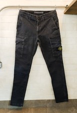 Stone Island Men  s Faded Black Slim Cargo Trouser Type SL Sz. 31 Authentic
