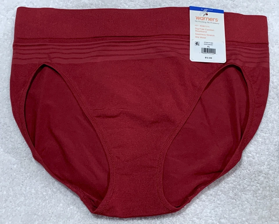 Calcinha feminina WARNERS sem beliscar sem problemas vermelha alegre corte alto tamanho XL 8 - Imagem 4 de 4