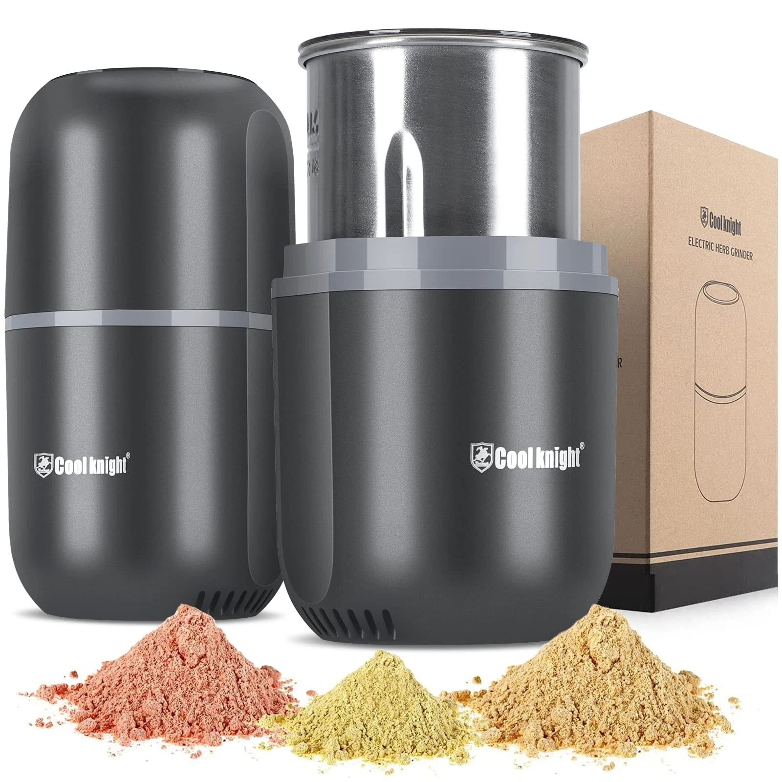 Electric Herb Grinder [Large Capacity/High Rotating Speed] - Electric Grinder...