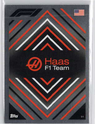 Haas F1 Team Logo #91 - 2022 Topps Turbo Attax Formula 1 F1 Card