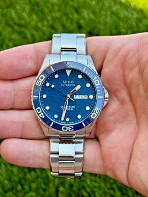 Mido Ocean Star 200C Blue Automatic Swiss Watch Ceramic Bezel M042.430.11.041.00
