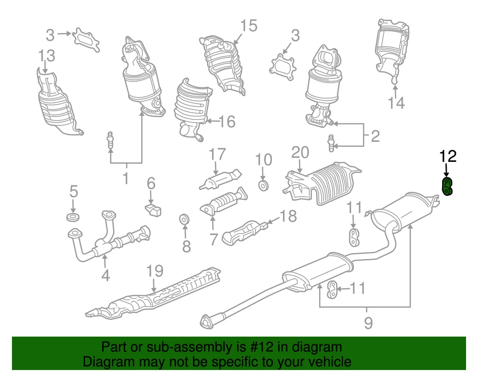 Silenciador y tubo de montaje trasero genuino Honda 18215-S5D-A01 Foto 3 de 3