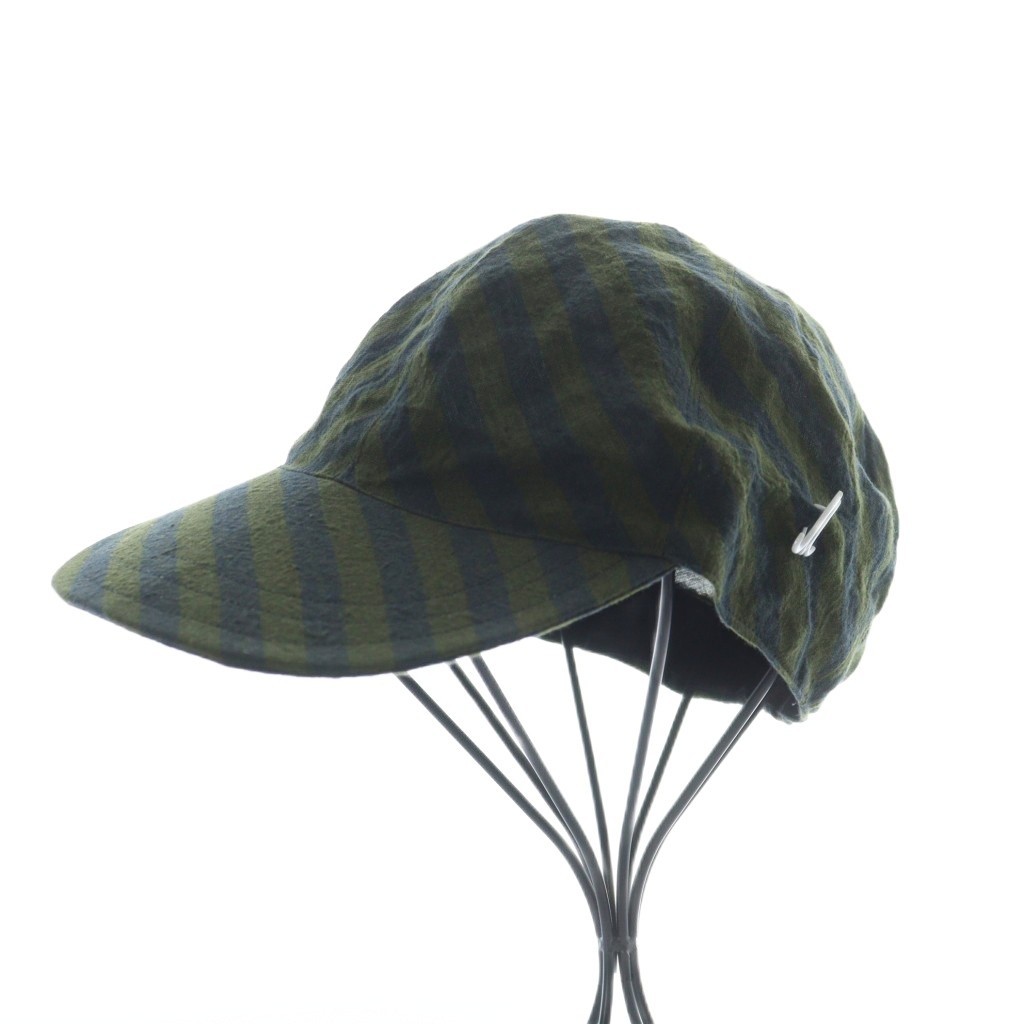 Muhlbauer Cap Hat Hemp Linen Border Pattern Green… - image 2