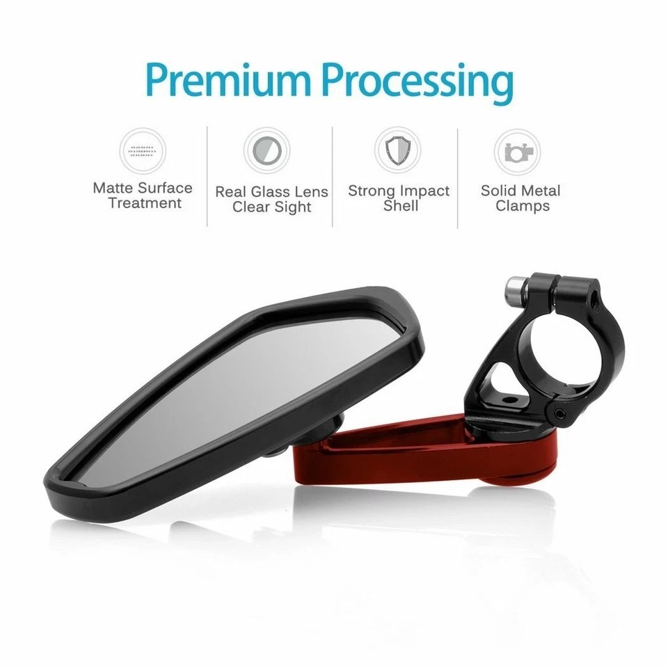 Motorcycle 7/8" Handle Bar End Mirror For Triumph Street Speed Triple Tiger 800 — 第 4/4 张图片