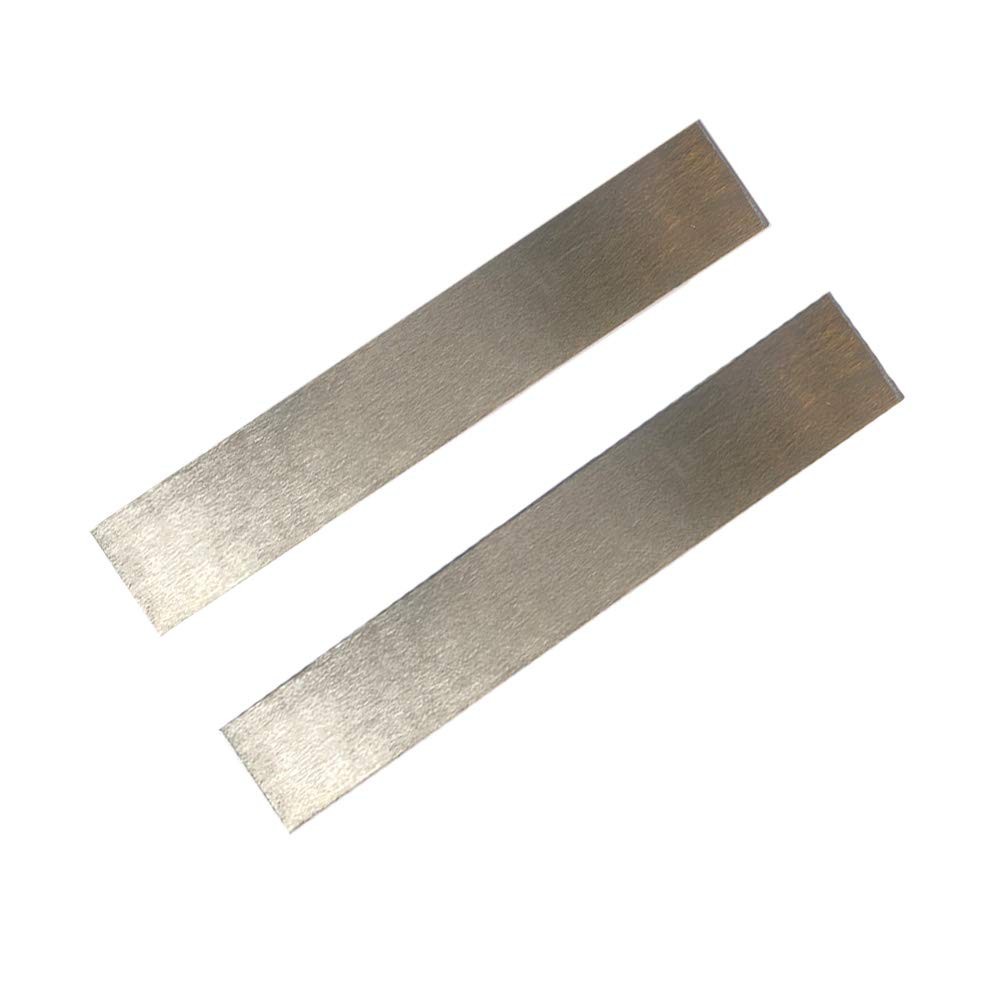 99.995% Pure Zinc Anode Sheet, Electrode Strip for 0.04" x 1" x 6", Silver