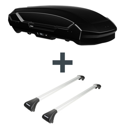 Dachbox Thule Motion 3 M + Dachträger Menabo Ariete für VW Tiguan Typ AD1 Top