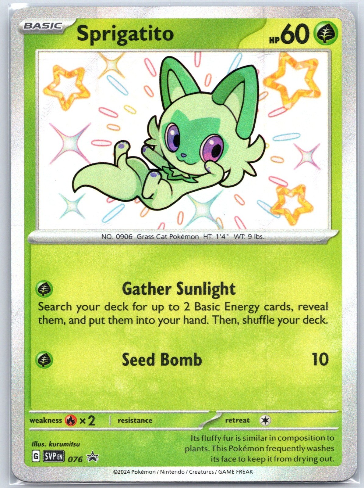 Sprigatito 076 Near Mint SV: Scarlet & Violet Promo Pokemon Shipnow Baby Shiny