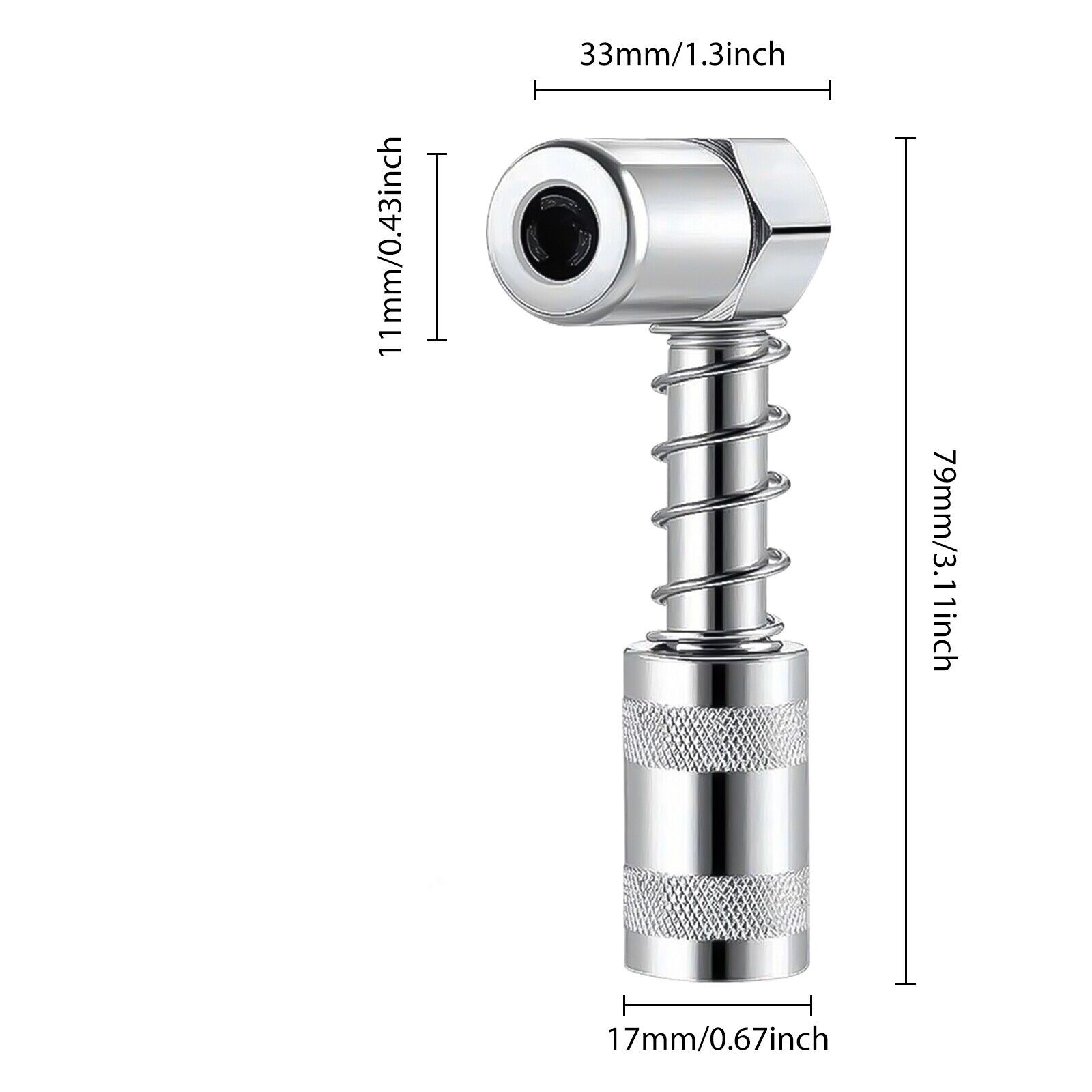 Grease Nozzle Adapter Grease Gun- 90 Degree Grease Coupler Adapter Accessory NEW