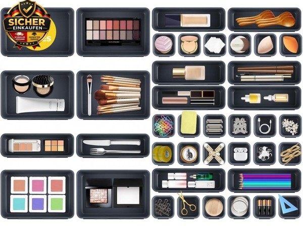 40 StüCke Schubladen Organizer BüRo Ordnungssystem, Aufbewahrungsbox, S-image