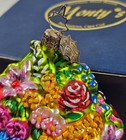 Retired Christopher Radko Breast Cancer 6" Flower Bouquet Ornament Signed 2005 — photo 3