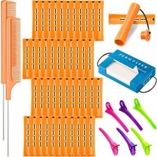 Hair Styling Kit: 48 Hair Perm Rods Plastic Cold Wave Rods, 2 Steel Pintail C...