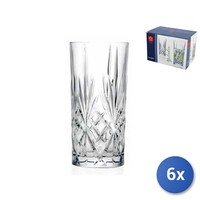 6X Rcr Glasbecher Aus Transparentem Glas Melodia, Cl36