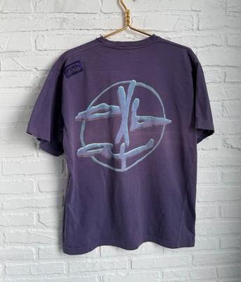 Vintage 90s Oxbow industrial logo violet t-shirt size M