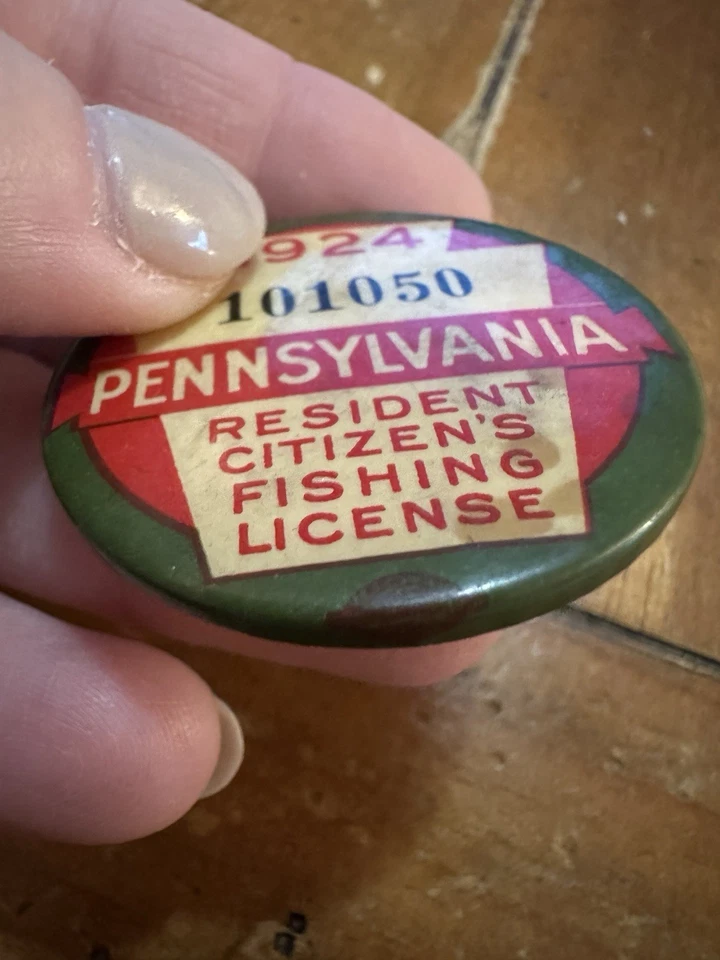 Licencia de pesca de Pennsylvania 1924  Foto 3 de 4