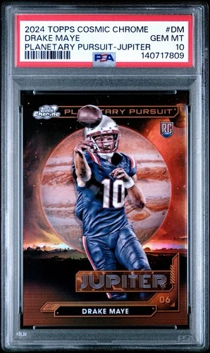 2024 Topps Cosmic Chrome Planetary Pursuit Drake Maye #PPJ-DM Jupiter PSA 10