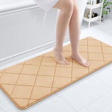 OLANLY 47x20 Memory Foam Bath Mat, Ultra Soft Absorbent Bathroom Rug, Machine Wa
