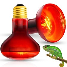 Infrared Heat Lamp Bulb Reptile Red Heat Bulb 100W 2 Pack Basking Light 79