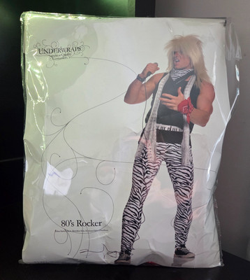 Underwraps 80s Rocker - Hair Metal Band - Rock Music - Mens Adult Costume!