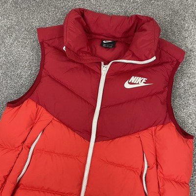 Nike Sportswear NSW Windrunner Duck Down Fill Red Vest Men M Puffer 928859-687