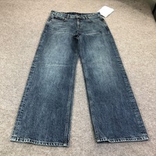 A ropostale High Rise Wide Leg Jeans Womens 6/28 Blue Dark Wash Denim 28x31