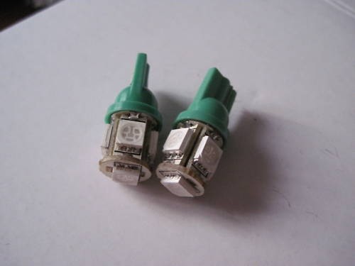 COPPIA LAMPADINE 5 LED TUTTOVETRO VERDE T10 W5W BV - 第 1/1 張圖片