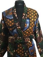 New Handmade In The UK Unique Enchanted Forest print Kimono robe Rare Couture