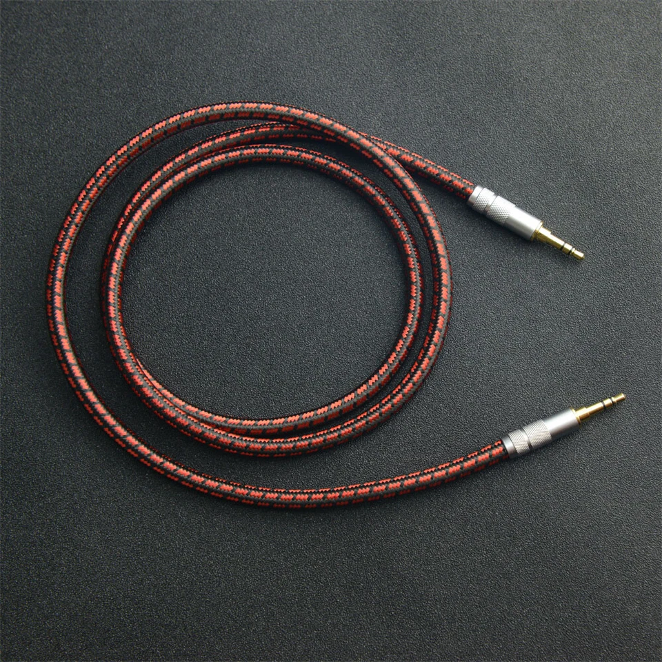 High Quality 3.5mm Aux Auxiliary Audio Cable for Headphones Car/Home Stereos Red - Image 3 of 4