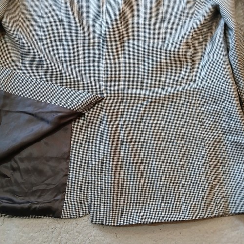 Brooks Brothers 346 Blazer Sport Coat Jacket Mens 46L Gray Houndstooth Silk Wool - Picture 17 of 22