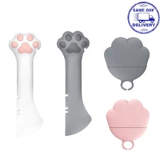 1Set Cute Paw Shape Multifunctional One Lid One Spoon Cover For Pet And Can Food