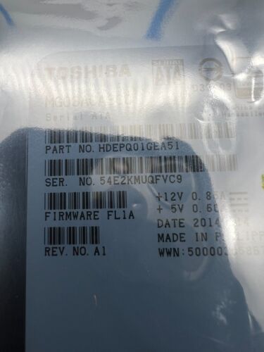 Toshiba MG03ACA300 HDEPQ04NAA51 3TB 7.2K RPM 6Gb/s 3.5" SATA HDD Hard Drive - Picture 2 of 3