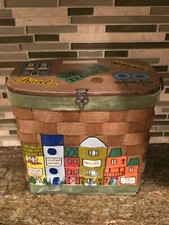 RARE Vintage Caro Nan Signed Miller's Picnic Basket Purse 1970's