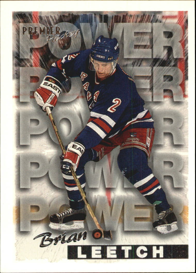 1994-95 Topps/OPC Premier Rangers Hockey Card #485 Brian Leetch POW