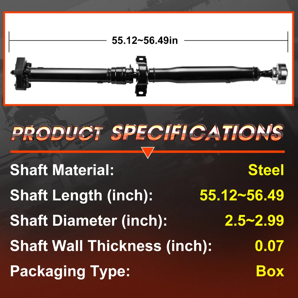Rear Driveshaft Prop Shaft for Mercedes-Benz W164 ML320 ML350 ML450 AWD 976-683 Foto 4 de 4