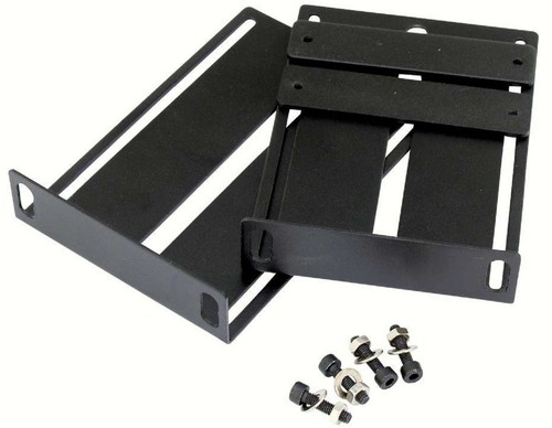 2 Stück 2 HE Rackwinkel für Verstärker, hinten Verstärkerwinkel Winkel Rackohren - Bild 6 von 6