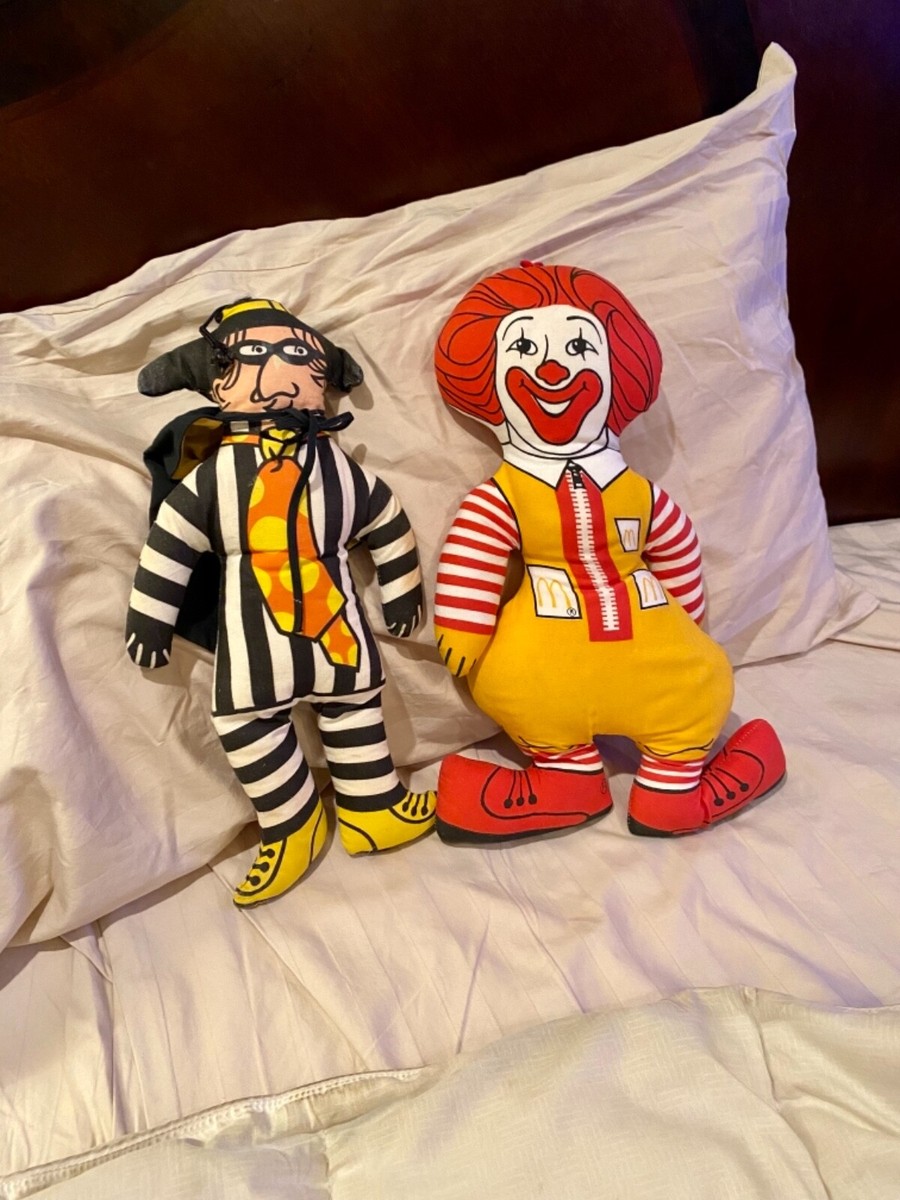 RARE Vintage 1970s Ronald McDonald & the Hamburglar Original Dolls