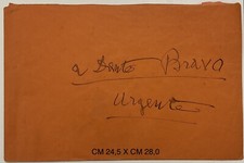 D’ANNUNZIO GABRIELE GRANDE BUSTA AUTOGRAFA INVIATA A DANTE BRAVO-GIUSEPPE GUIDI