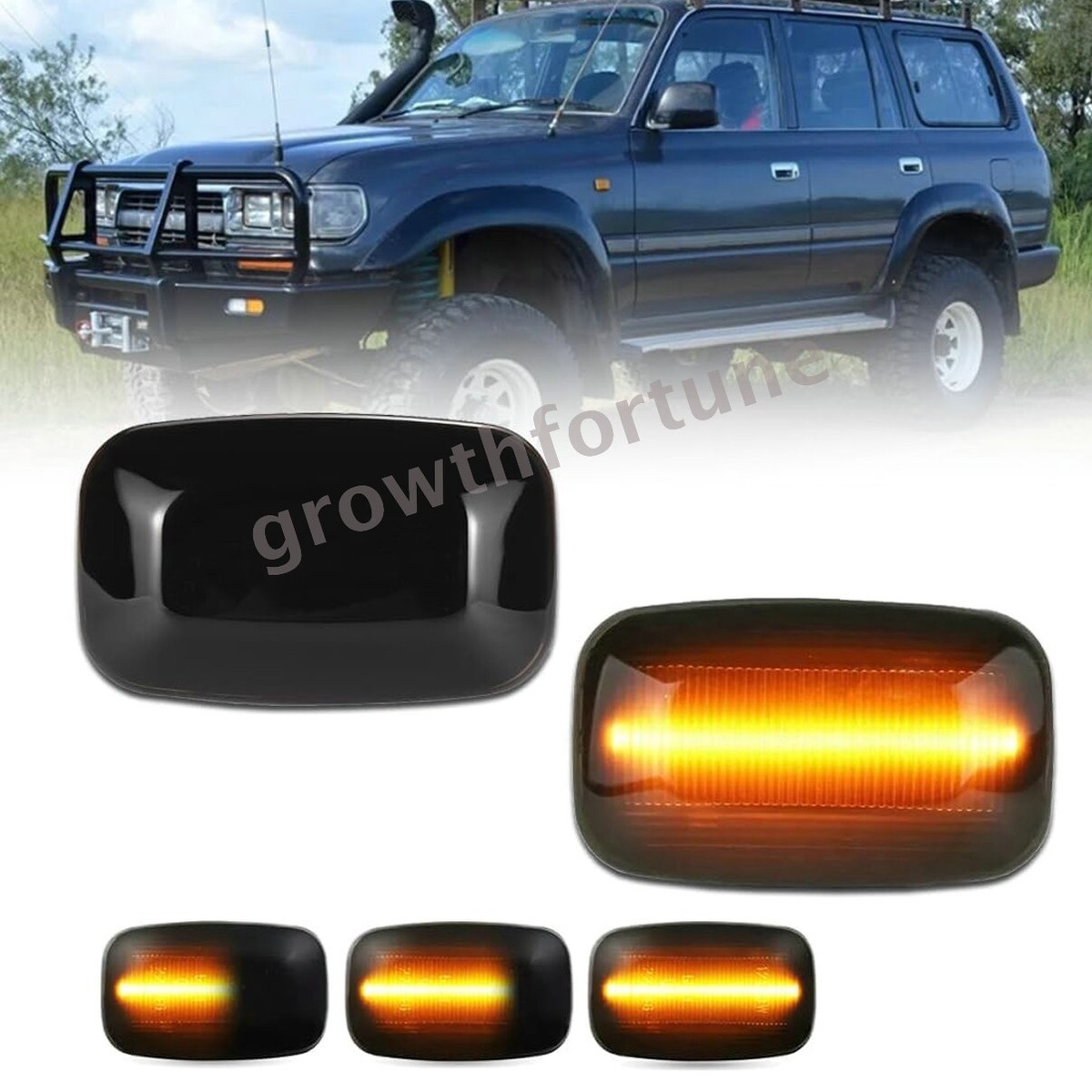 For 90-97 Toyota Land Cruiser 80 Series Sequential LED Side Marker