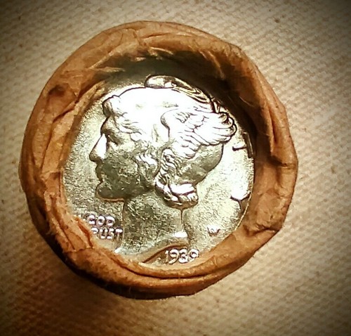 Wheat Small Cent Roll • Glossy 1939 Mercury & 1882 Indian Cent • Earlies / PDS