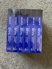 Brand New - Lot of 6 Sony 6 Hour EP Brilliant Premium Grade T-120VF Blank Tape