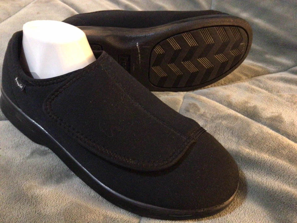 Propet Mens Black Cush N Foot M0202 Round Toe Casual Slip-on Slipper 11M Shoes - Image 2 of 4