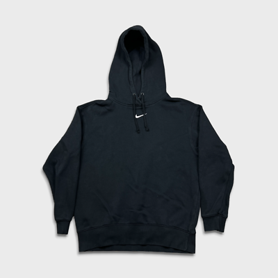 Nike Sportswear Hoodie Womens XS Black Mid Swoosh Fleece Hooded