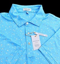 Peter Millar Crown Sport Summer Comfort Sailing Away 2XL Print Polo Shirt 110