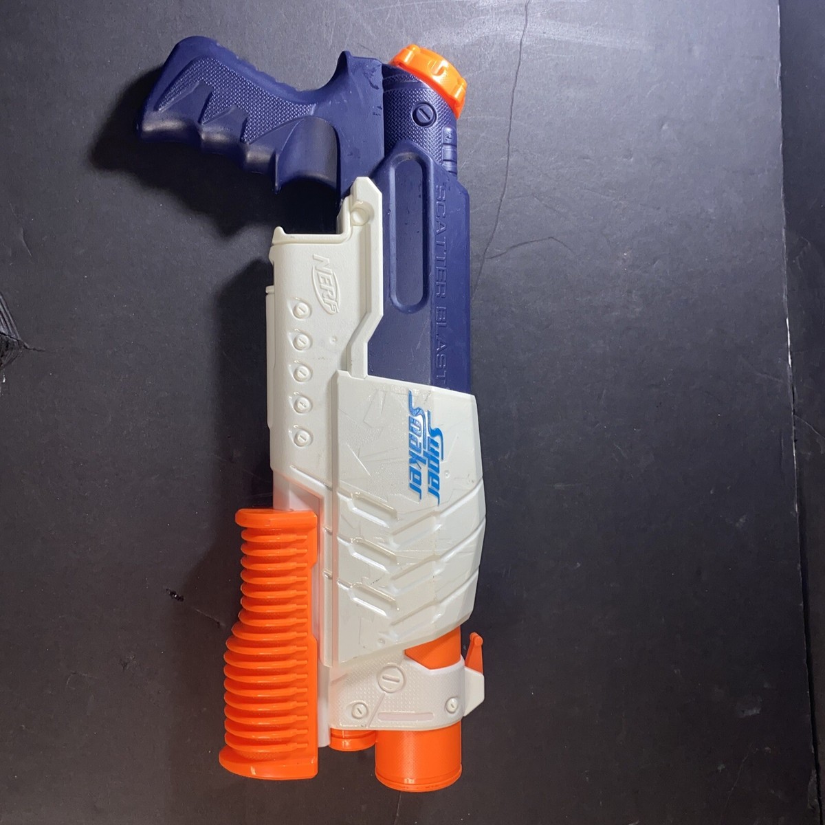 NERF Super Soaker Scatter Blast Water Gun Blaster Blue/Orange Used Nice!