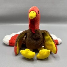 TY Gobbles Original Beanie Babies DOB November 27 1996 Turkey Plush W/Tags
