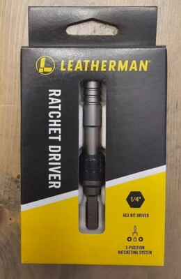 BRAND NEW IN BOX  Leatherman Ratchet Driver 1/4 Hex Bit Model 931030