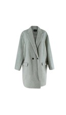 Isabel Marant Filipo Coat, Size 38, Ice Blue, Wool /cashmere