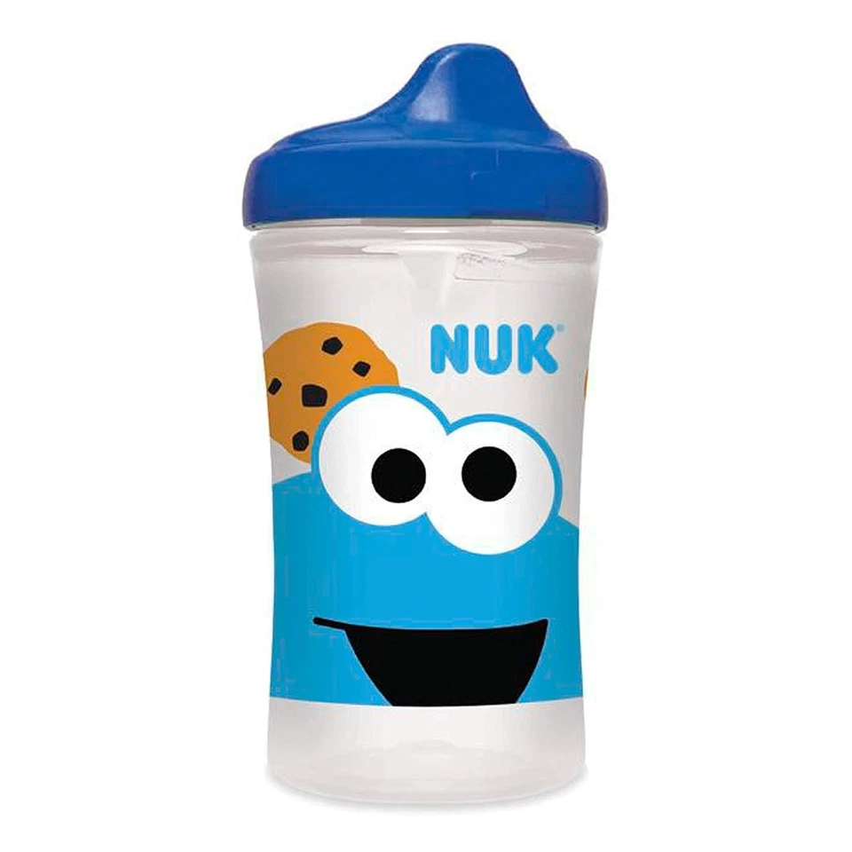 Taza de boquilla dura NUK SESAME SESAME SPOUT, 10 OZ, paquete de 2 galletas monstruo y olmo Foto 2 de 4